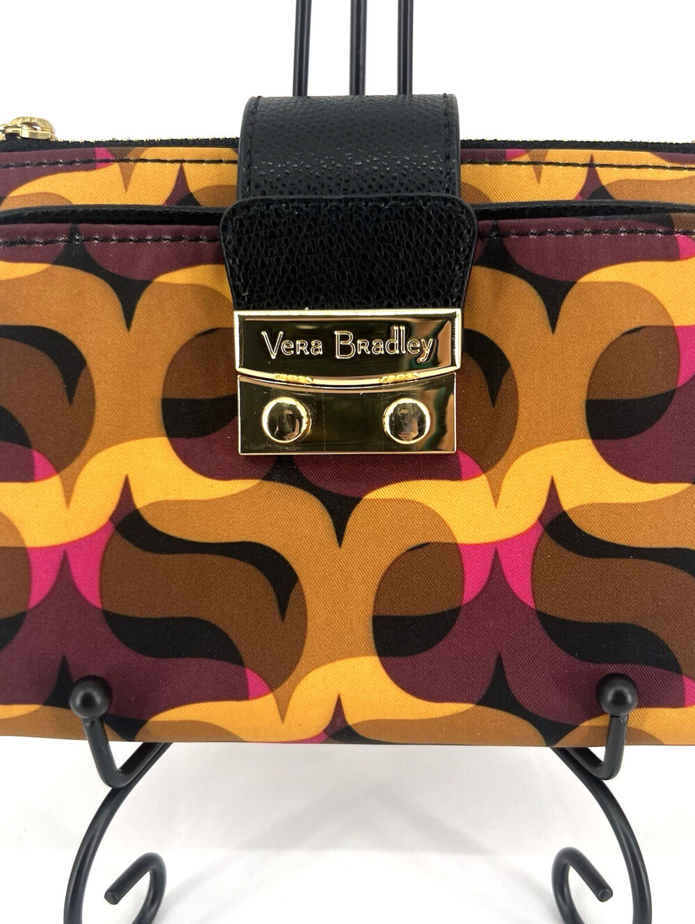 Vera Bradley Modern Lights pushlock wallet geometric pattern